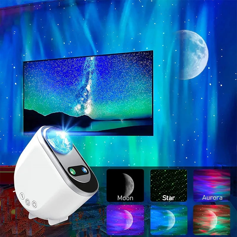 Transform Your Space with the Aurora Borealis Galaxy Star Projector - Enchanting LED Night Light for Home & Bedroom Decor, Perfect Gift for Dreamers